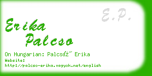 erika palcso business card